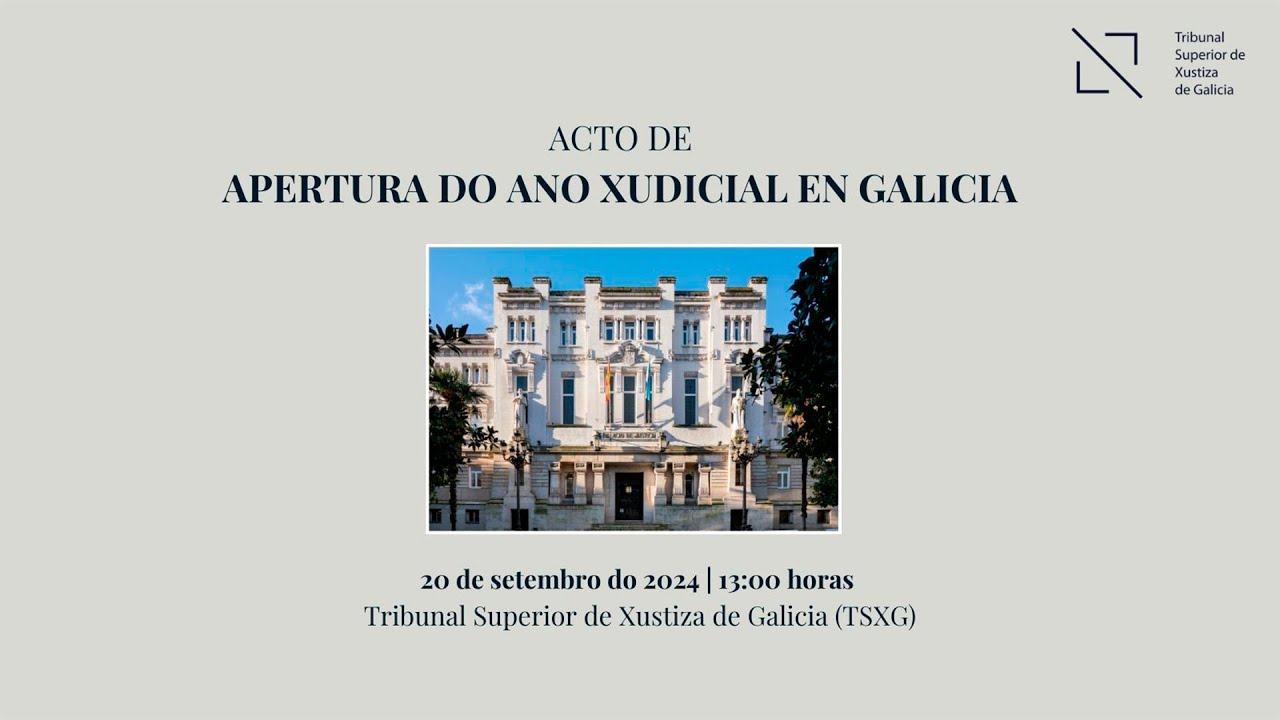 Acto de Apertura do Ano Xudicial en Galicia 2024-25