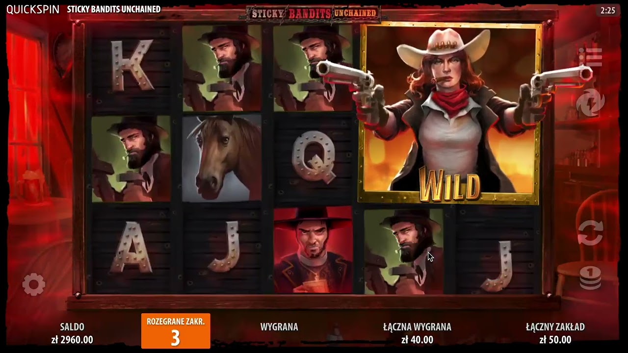 Sticky Bandits Onchained 100/50zl stawka, 2 Bonusy, Niesamowita Wygrana