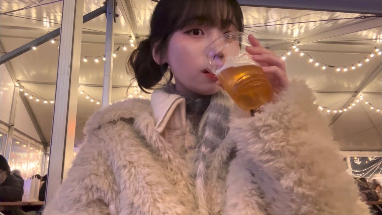 제가 크리스마스 마켓에서 혼술하는 사람으로 보이세요? 도쿄 워홀 브이로그, 一人で過ごす東京の年末は綺麗だ