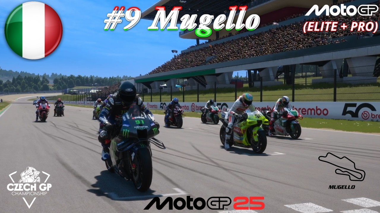 #9 ItalianGP, Mugello, Czech GP Championship z.s - závod skupiny ELITE a PRO, MotoGP 25, PS5/PS4