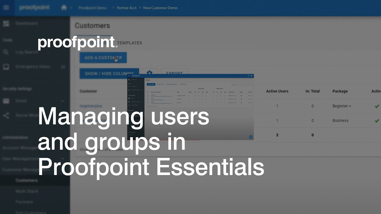 Managing Users and Groups in Proofpoint Essentials