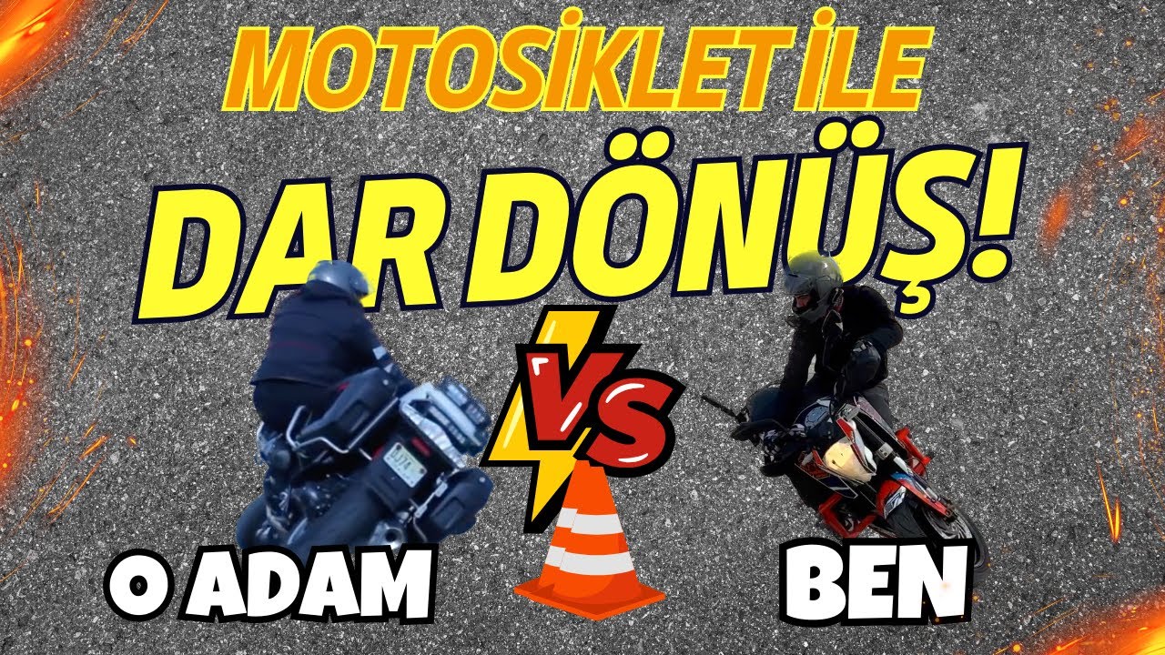 Motosiklet ile Dar Dönüş Challenge
