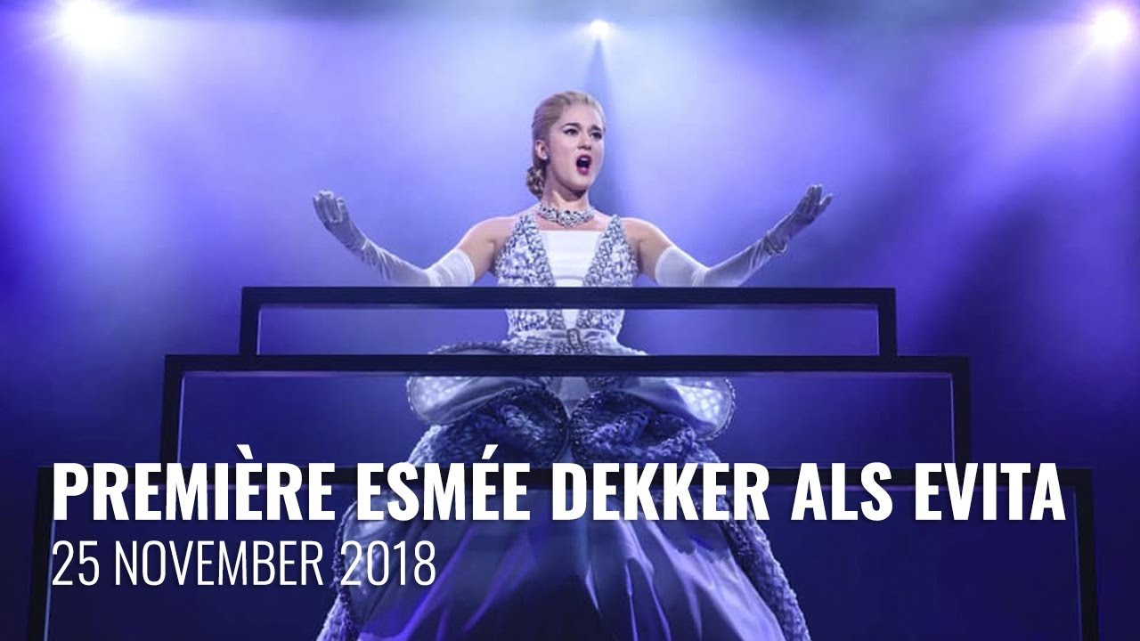 Premi&egrave;re Esm&eacute;e Dekker als Evita in Evita de Musical