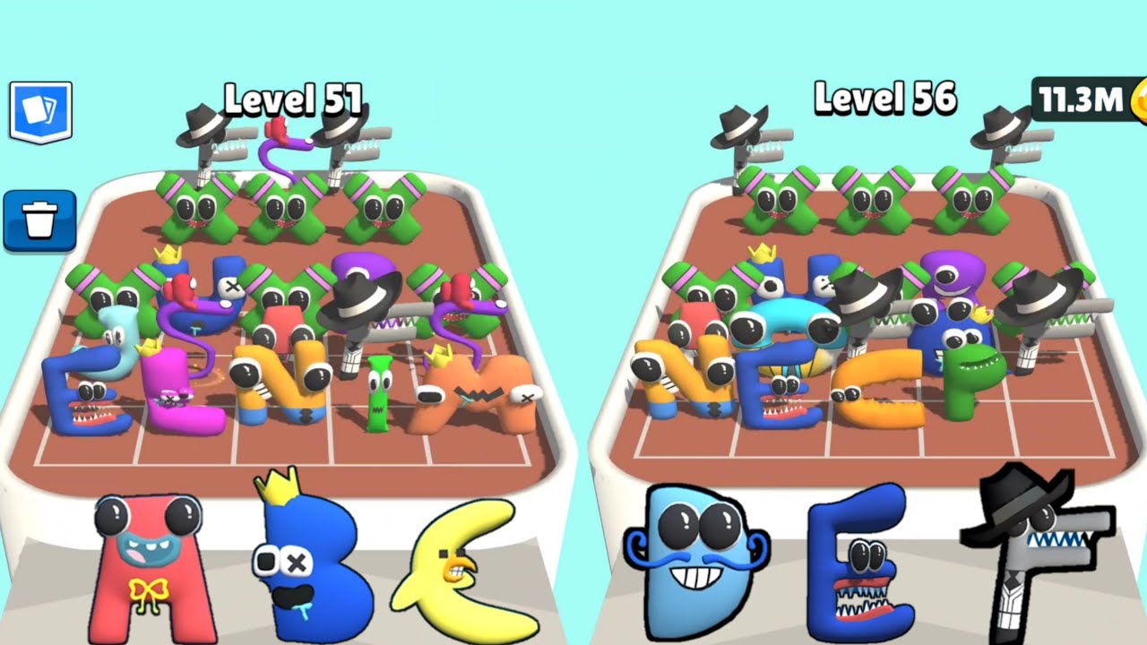 Merge Alphabet Lore Run Level 51-56 You Victory!