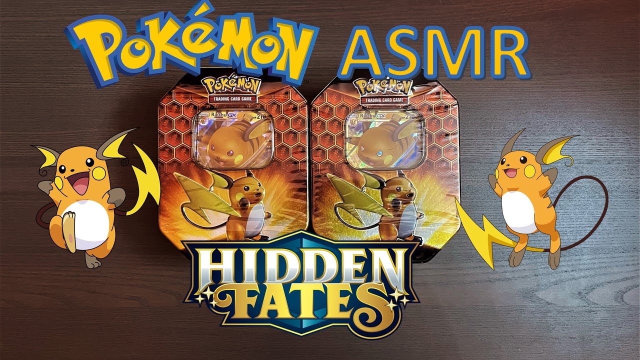 ASMR Opening Pok&eacute;mon Card Packs | HIDDEN FATES RAICHU GX TIN! (No Talking)