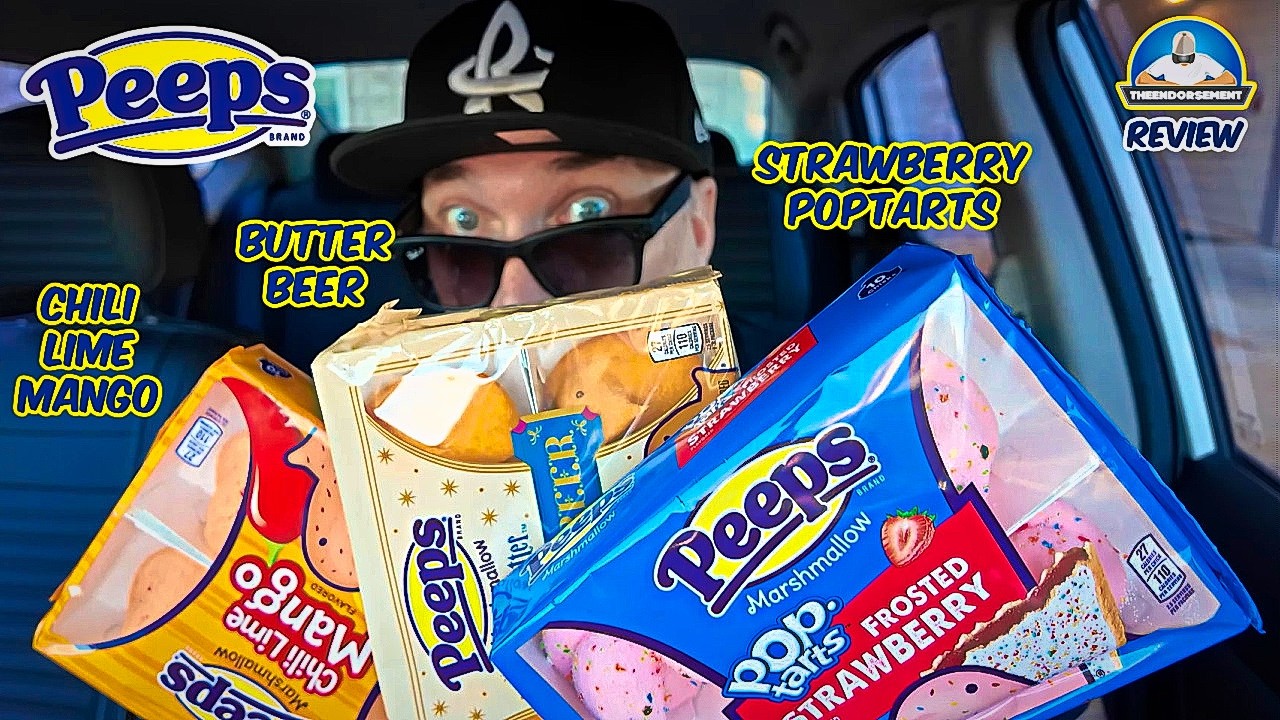 Peeps® Review! 🐰 | Butter Beer vs Strawberry Pop Tarts vs Chil1 Lime Mango Peeps | theendorsement