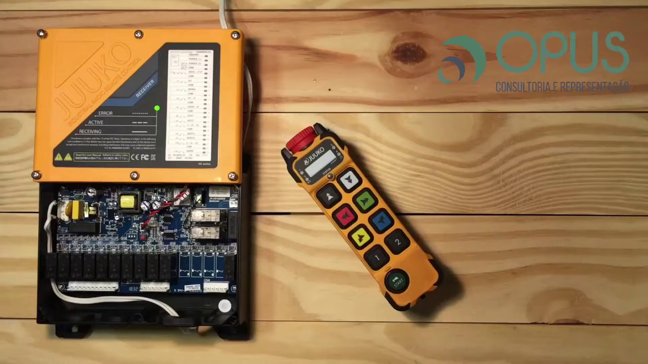 Controle remoto industrial Juuko - Copiar dados do transmissor para o receptor