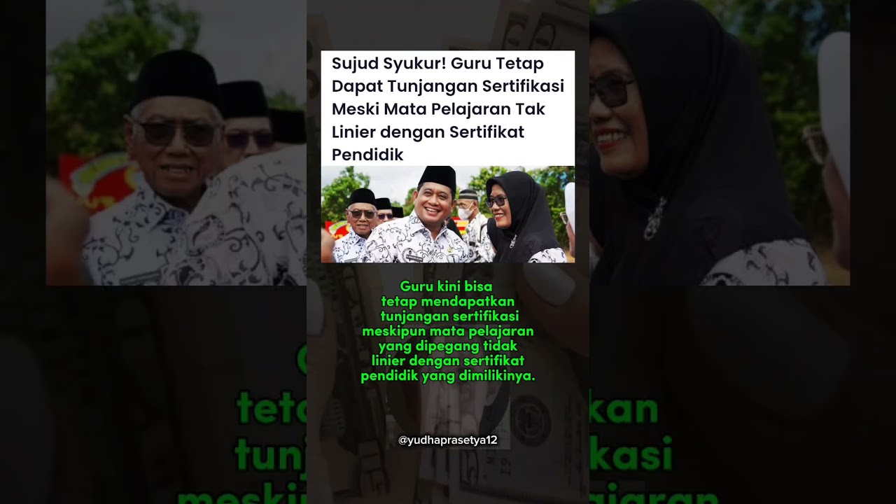 sertifikasi guru cair meski tidak linier #guru #pendidikan #sekolah #sertifikasi #youtubeshorts