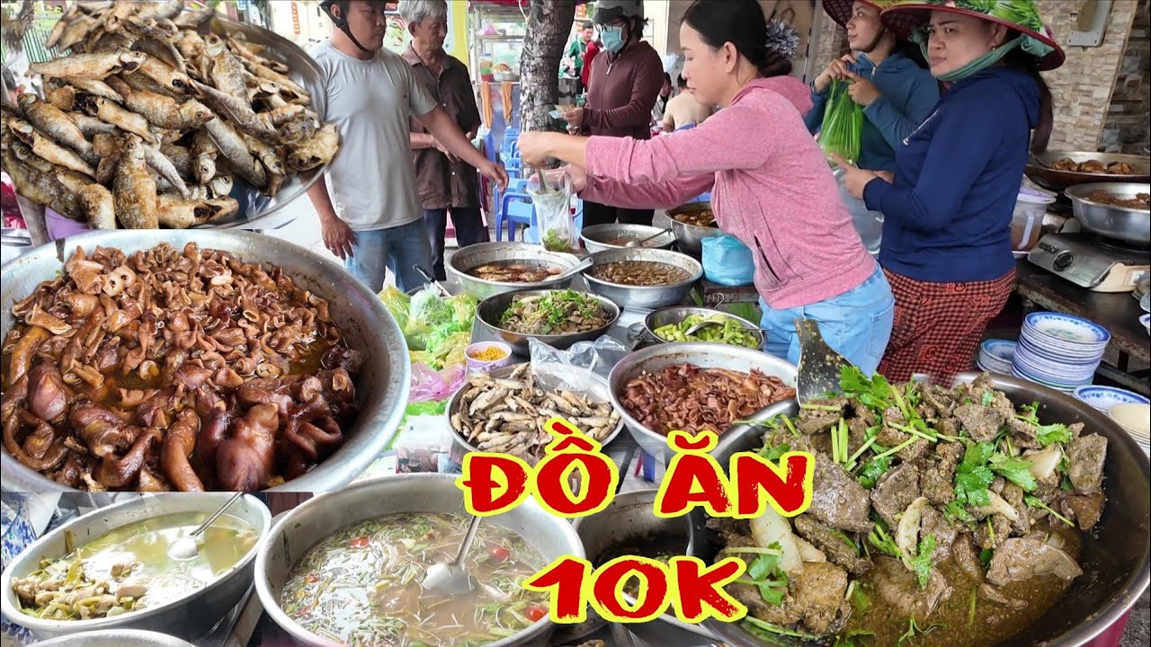Cơm phần dành cho người lao động bao no, đồ ăn giá rẻ 10k 