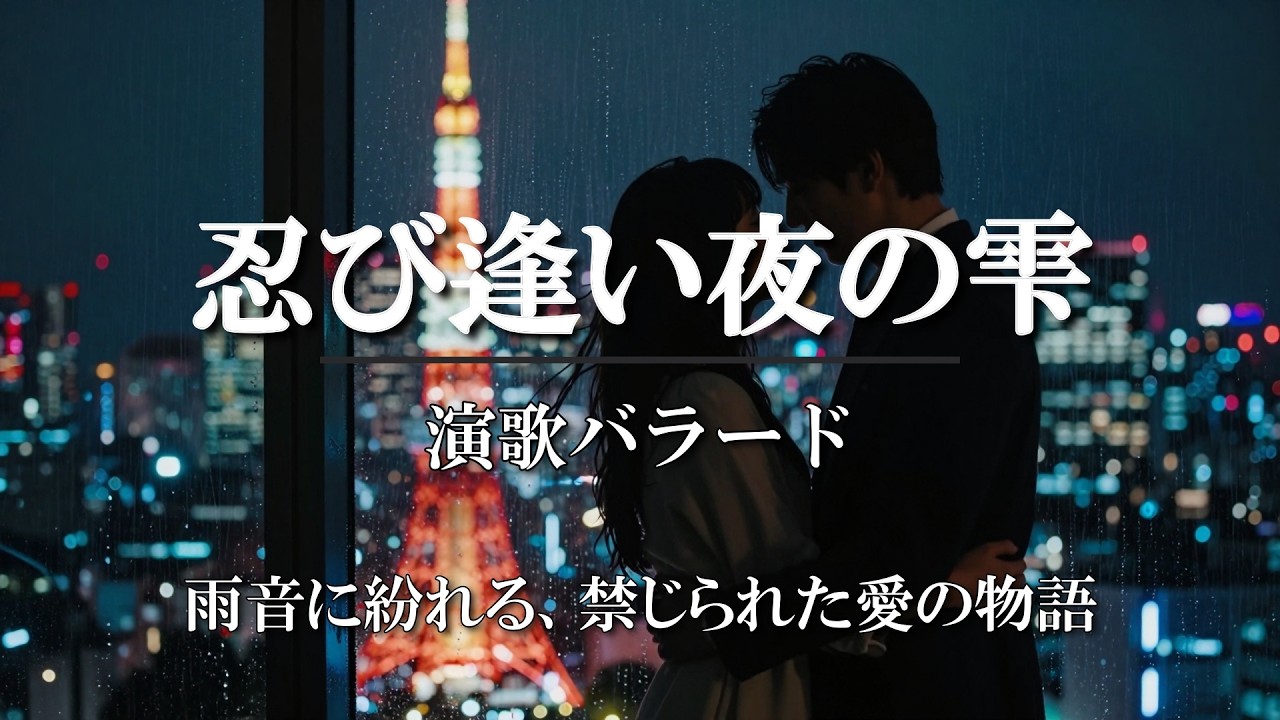 『忍び逢い、夜の雫』【女性・演歌バラード】罪を重ねても消えない、この炎。大人だけが知る、切なすぎる恋の歌
