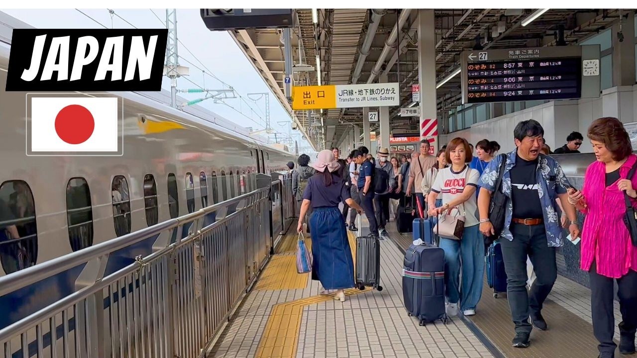 Riding the Shinkansen Bullet Train from OSAKA to TOKYO 🇯🇵