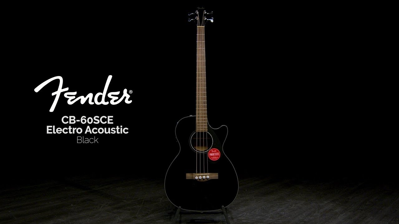 Fender CB-60SCE Electro Acoustic Bass, Black | Gear4music demo