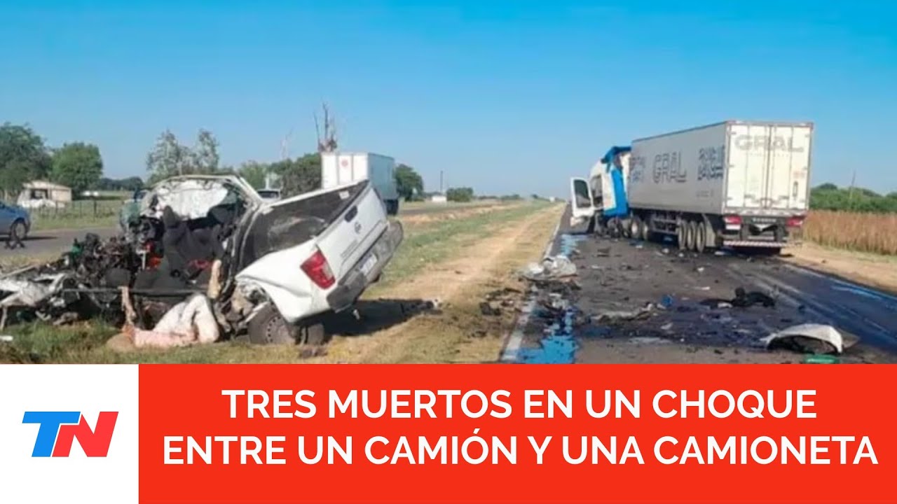 Tragedia en Entre Ríos: tres muertos tras el choque entre una camioneta y un camión con acoplado