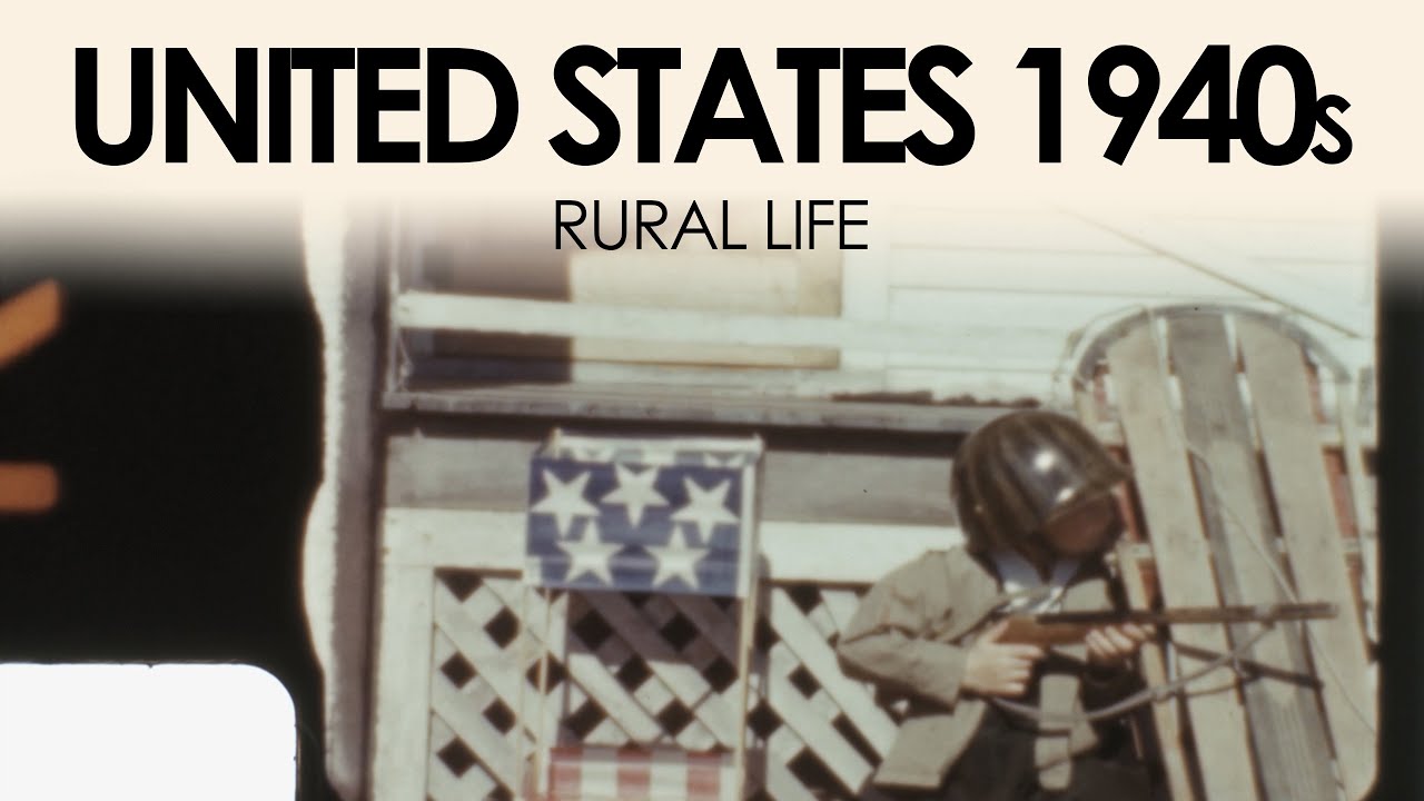 Archive footage of the United States in the 1940s | Rural life & farming 8mm home movie film