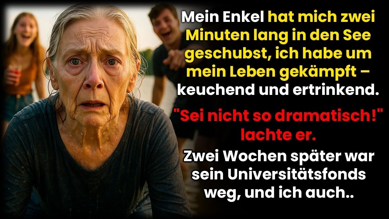 Mein Enkel stieß mich in den See und lachte; ‘Sei nicht so dramatisch’, während ich ertrank