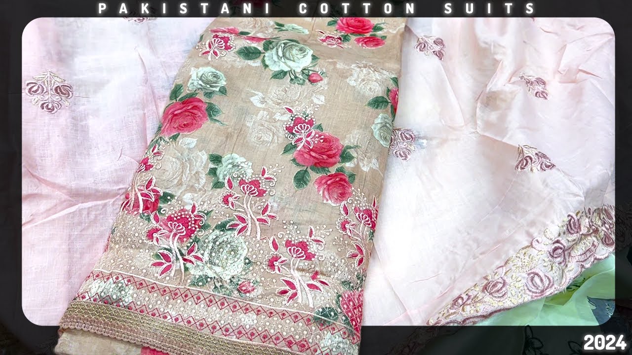 Best Pakistani Cotton Suits 2024 | Handwork Rayon & Cotton Dupatta Suits Wholesale
