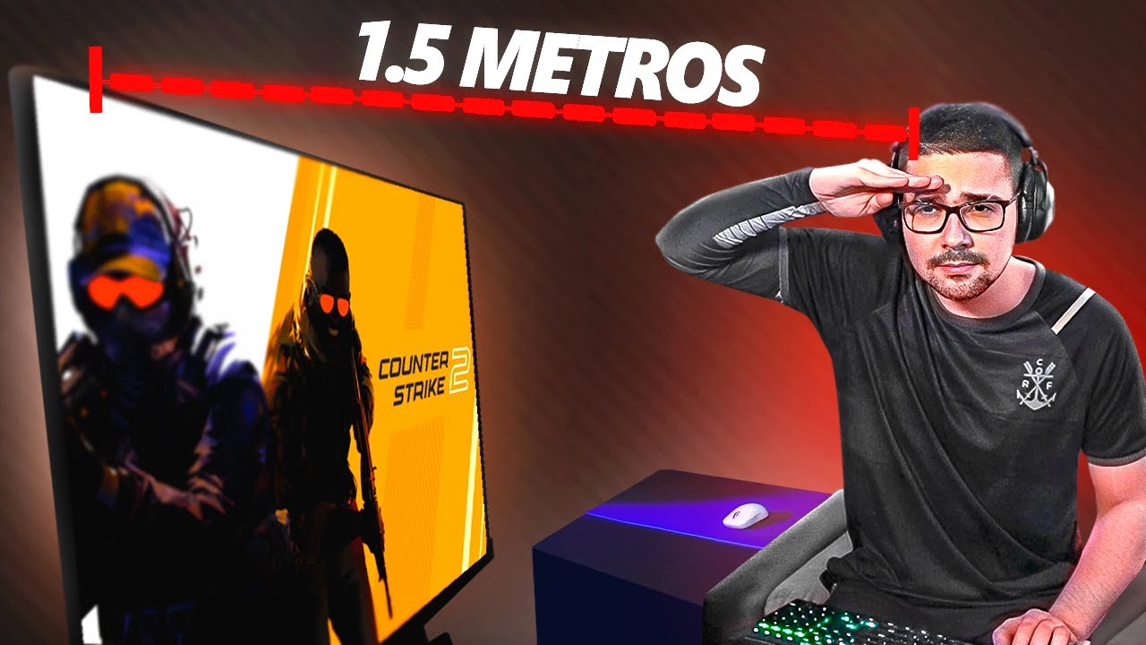 Joguei CS a 1.5 METROS do MONITOR KKKKKK