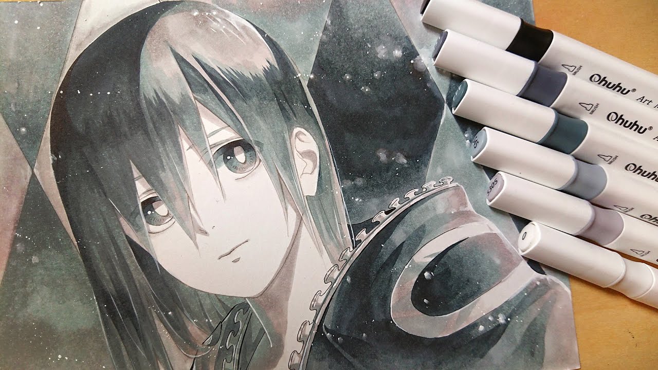 【Ohuhu】1本39円●初心者向けイラストマーカー●メイキング