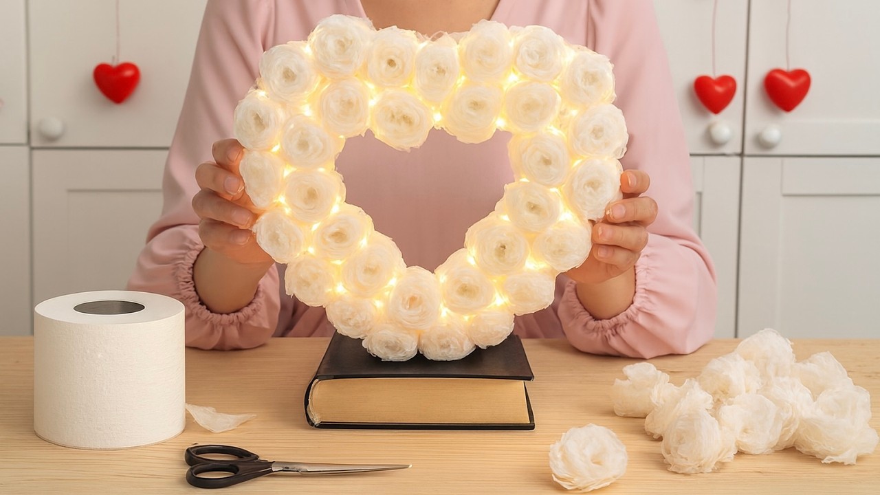 EASY Recycling Craft Idea Toilet Paper ROSE Paper Decoration DIY