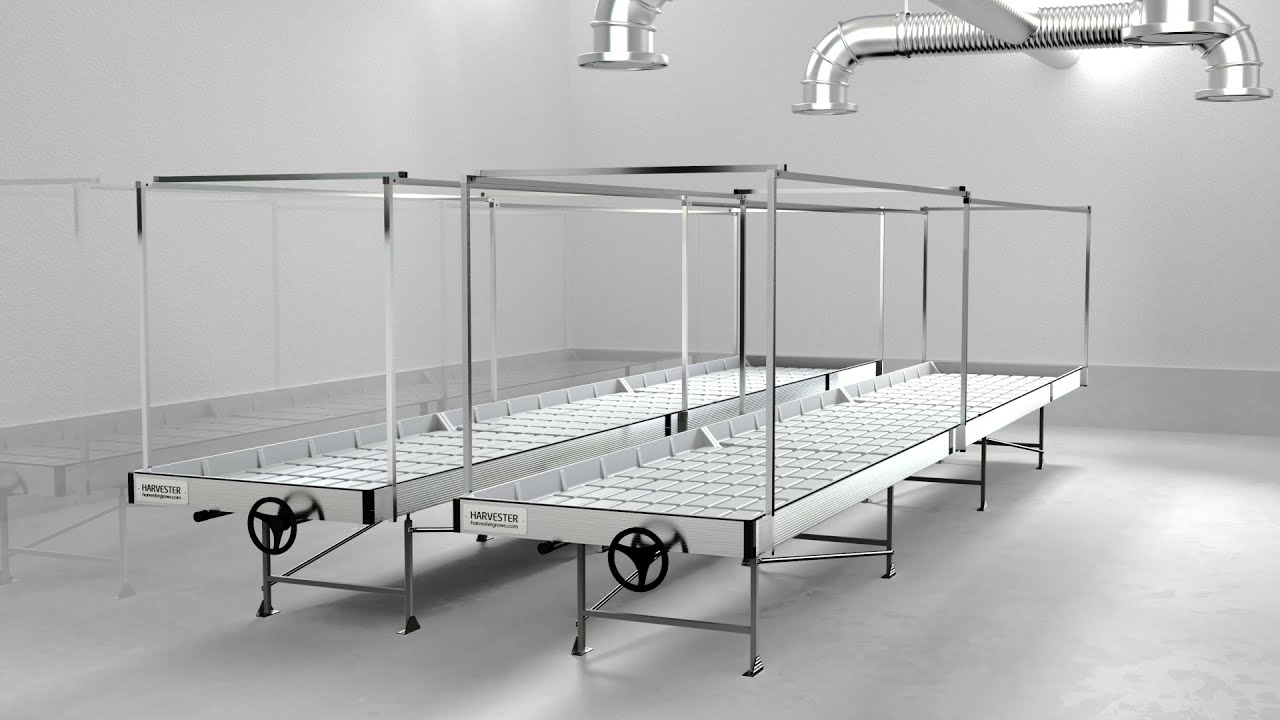 Harvester Horticulture Rolling Benches and Trays