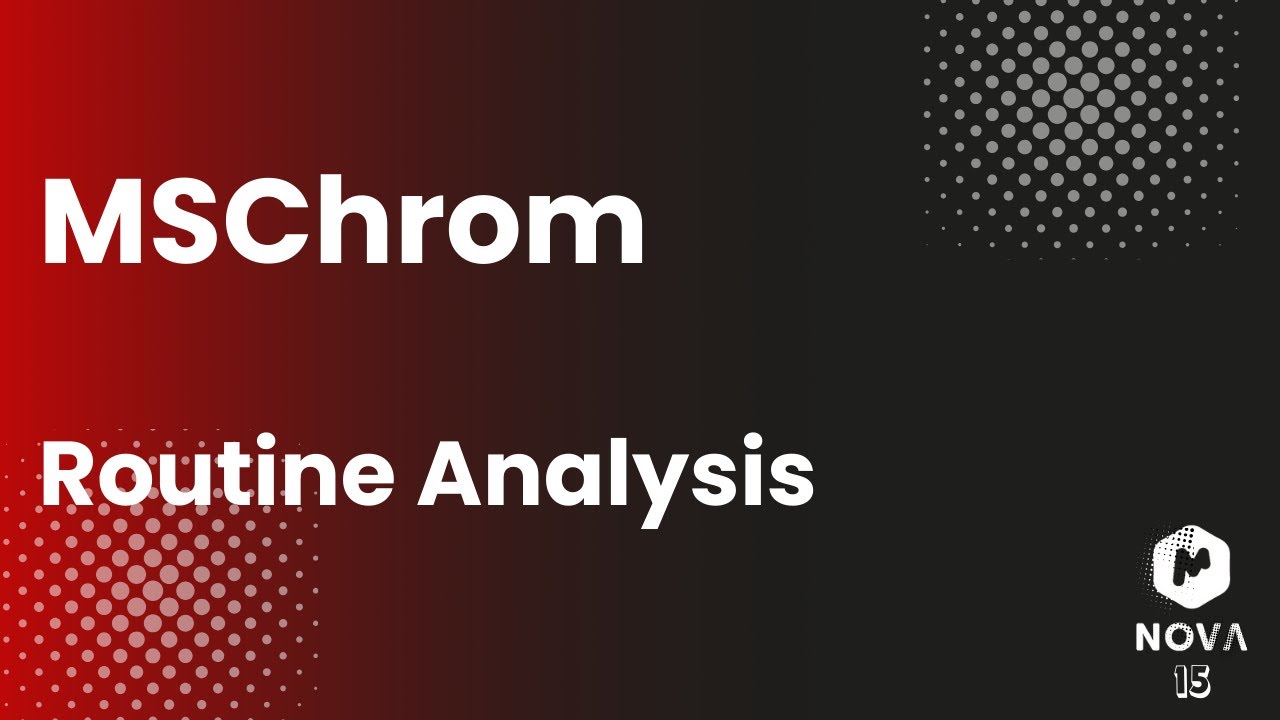 Mnova 15 - MSChrom LCMS Рутинный анализ