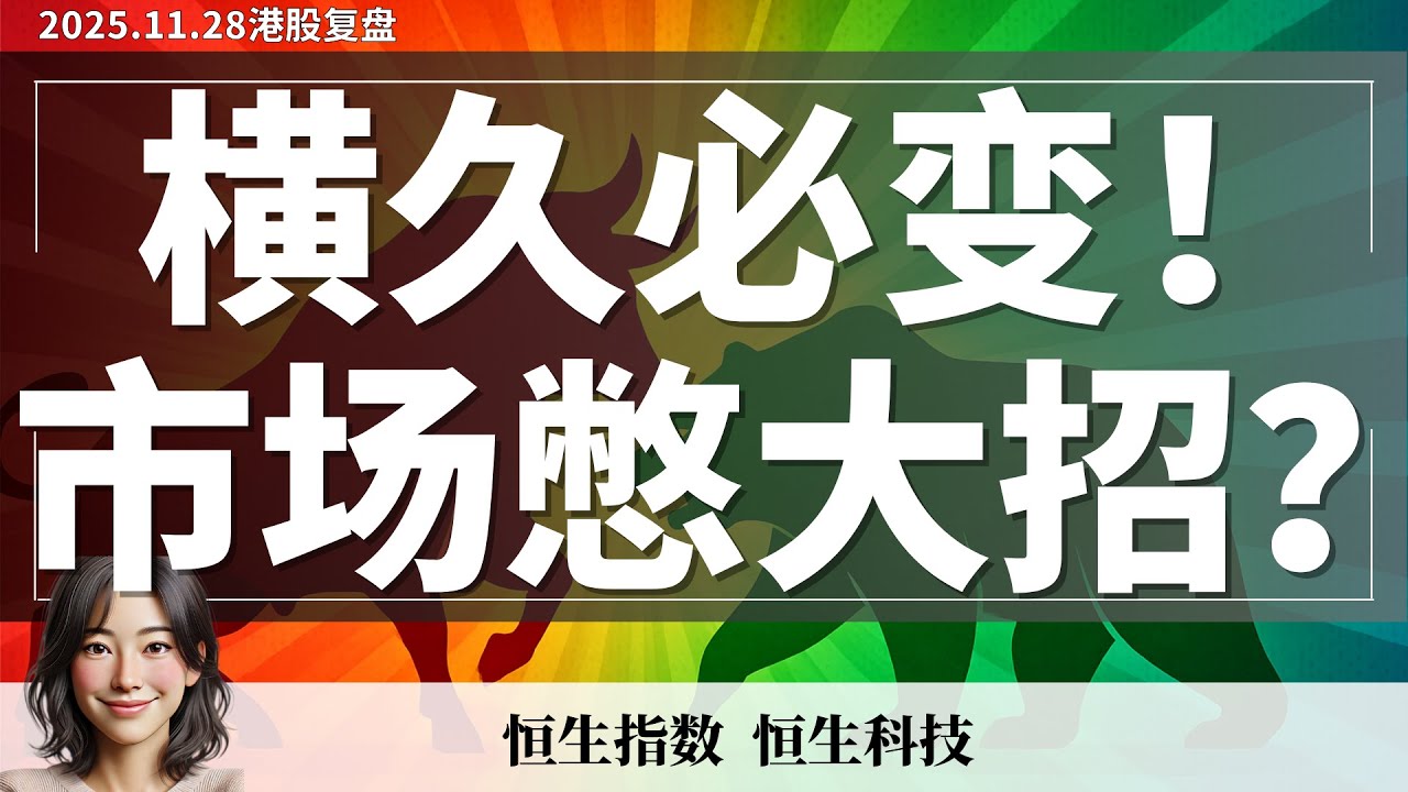 【港股】恒指横盘震荡无明显行情  下周或有大动作！ 恒科被卡在下降趋势线之下 转势在即？ ｜11月28日复盘 #恒生指数 #恒生科技