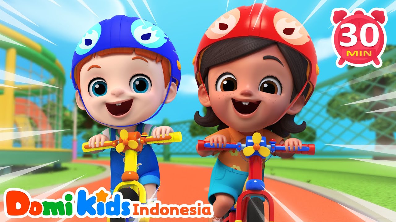Lagu Olahraga Seru: Balap Sepeda 🚲 Lagu Anak PAUD | Kumpulan Lagu Anak Indonesia | Domi Kids