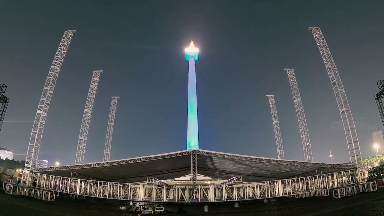 Hari Sumpah Pemuda 2023 - Set up Rigging Ringlock Lighting. at Monumen Nasional.