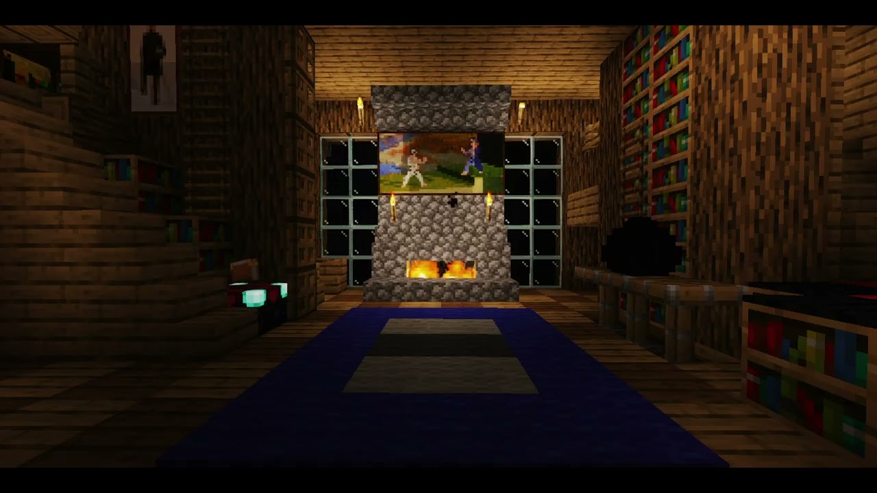 Minecraft calm fireplace