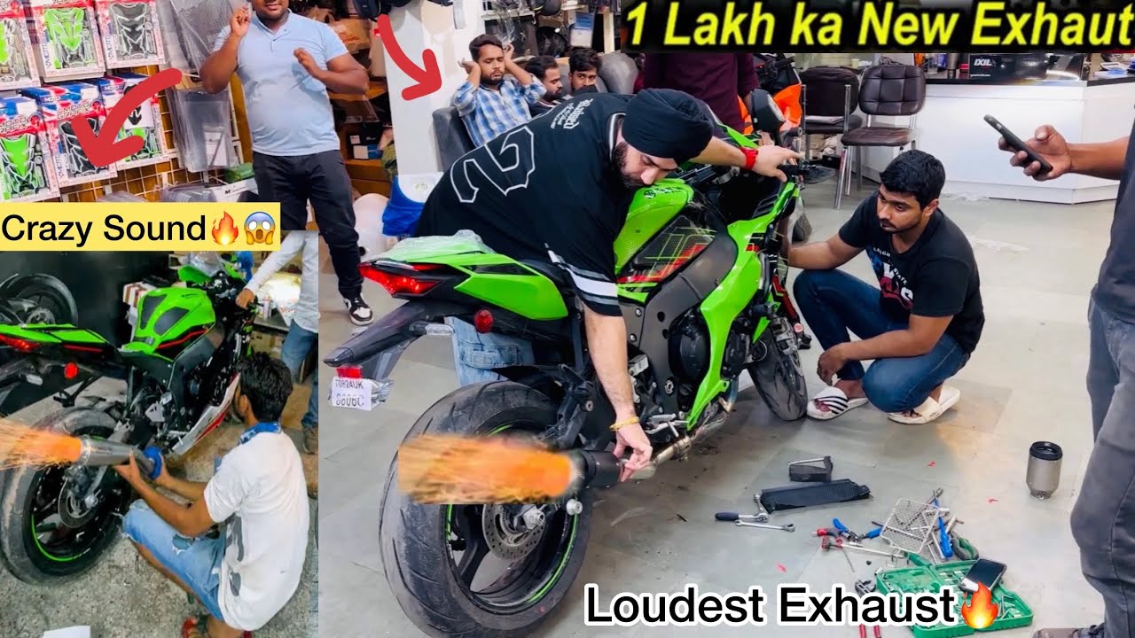 India’s LOUDEST ninja Zx10R😱installed New Exhaust 😍