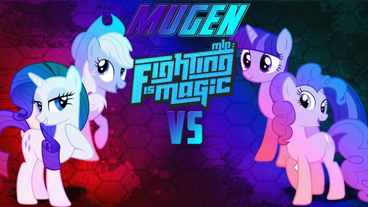 Mugen Fighting Is Magic Applejack & Rarity VS Twilight Sparkle & Pinkie Pie