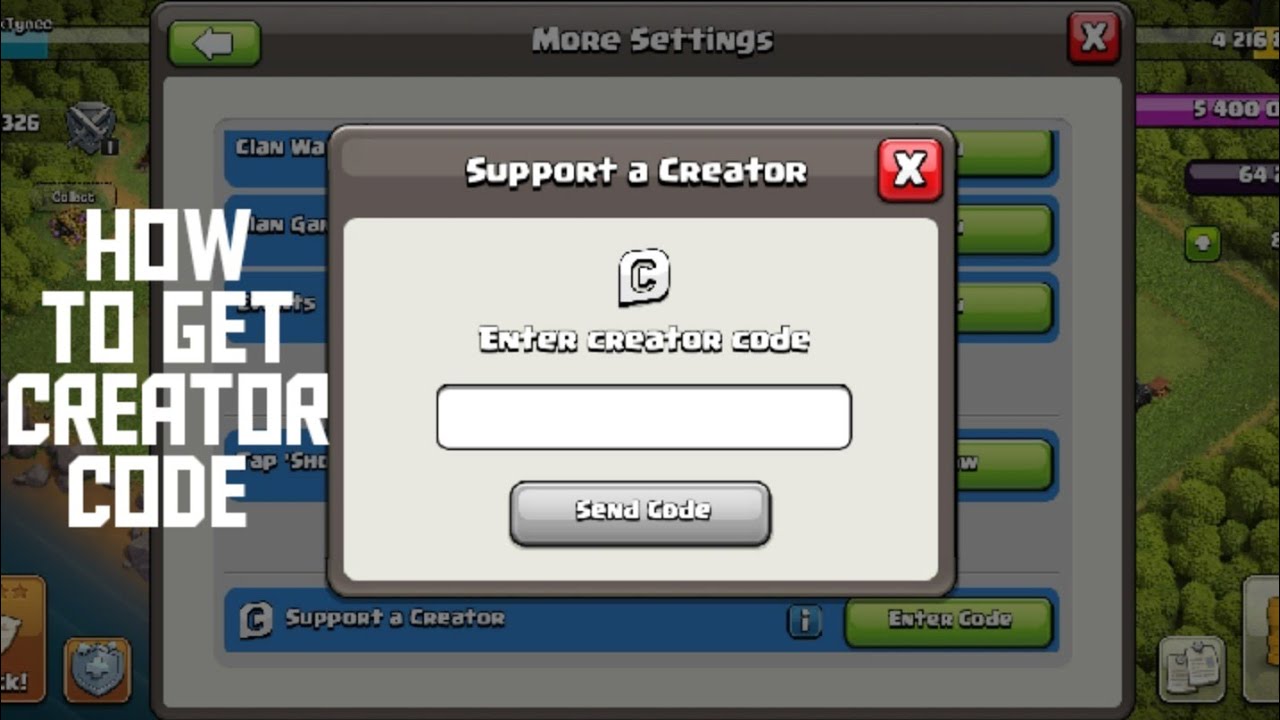 How To Get Creator Code In Clash Of Clans