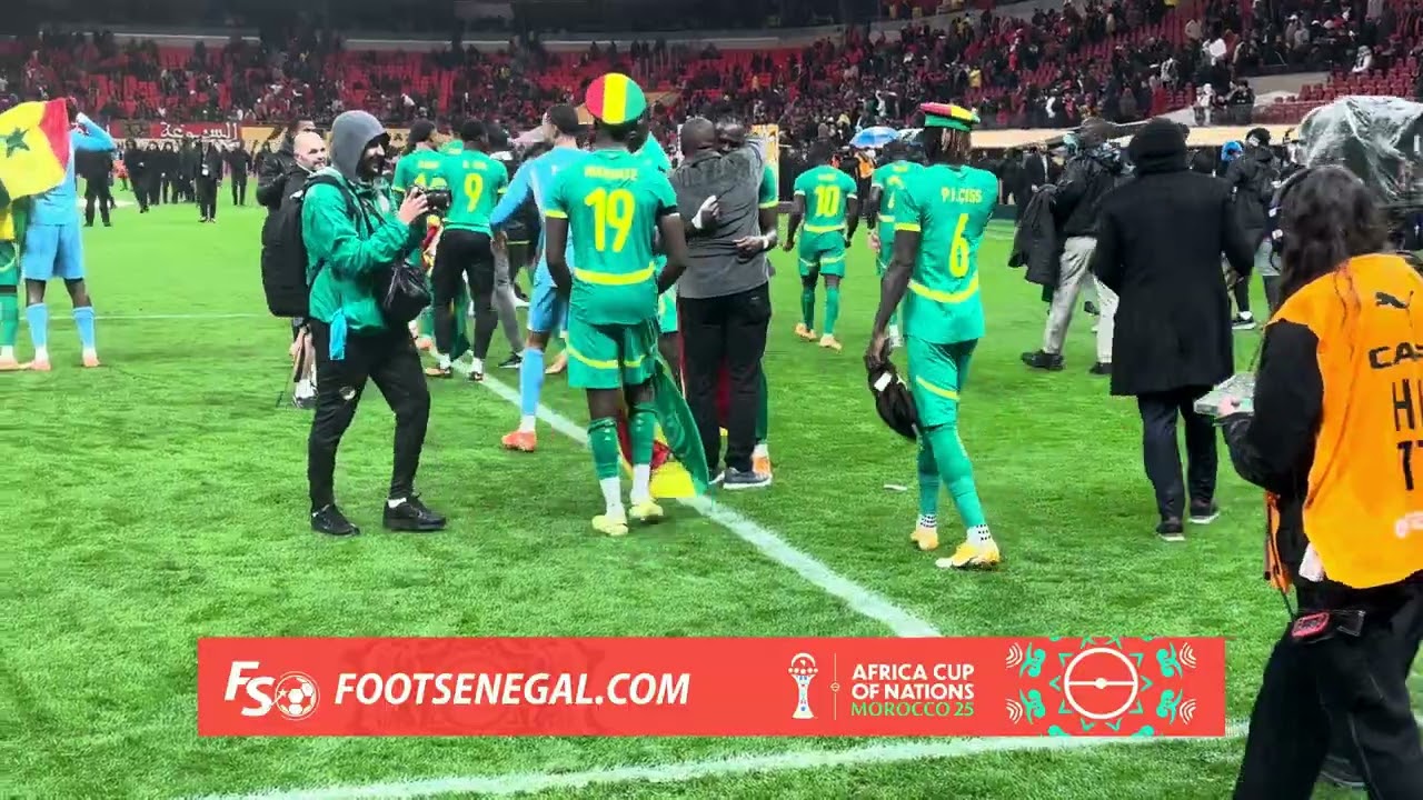 Sénégal 🇸🇳 Champion d’Afrique : Joie des joueurs et des supporters sénégalais à la fin du match