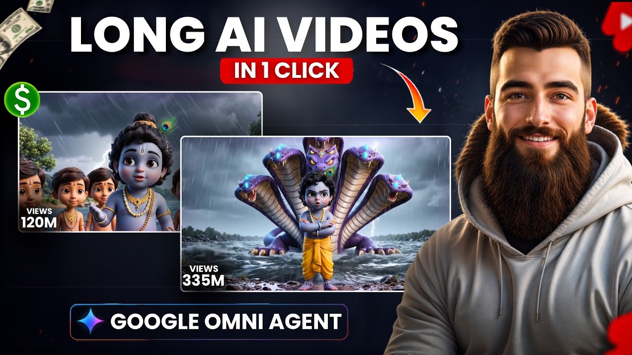 Long AI Videos Banaye Google OMNI Agent Se (100% Free AI Automation)