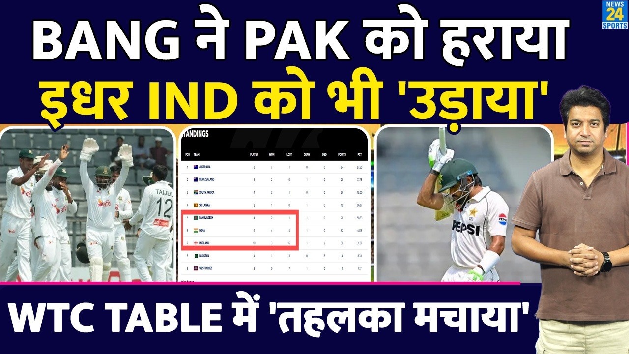 WTC POINTS TABLE: Bangladesh की जीत ने Team India को नुकसान पहुंचाया| Pakistan को हराया| WTC |