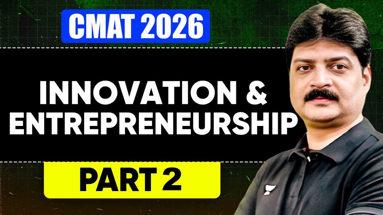 CMAT 2026 Innovation & Entrepreneurship 🔥 Complete Concept Clarity | Part 2