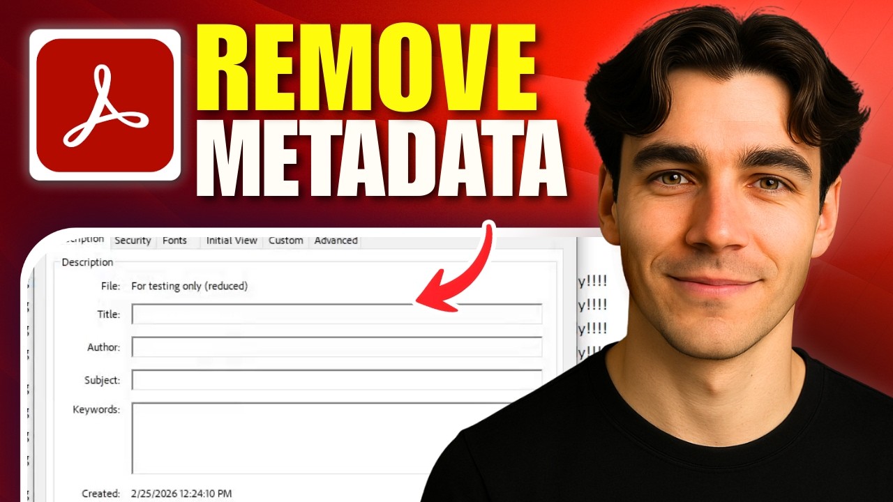 How To Remove Metadata From A PDF Document In Adobe Acrobat Pro (Tutorial 2026)