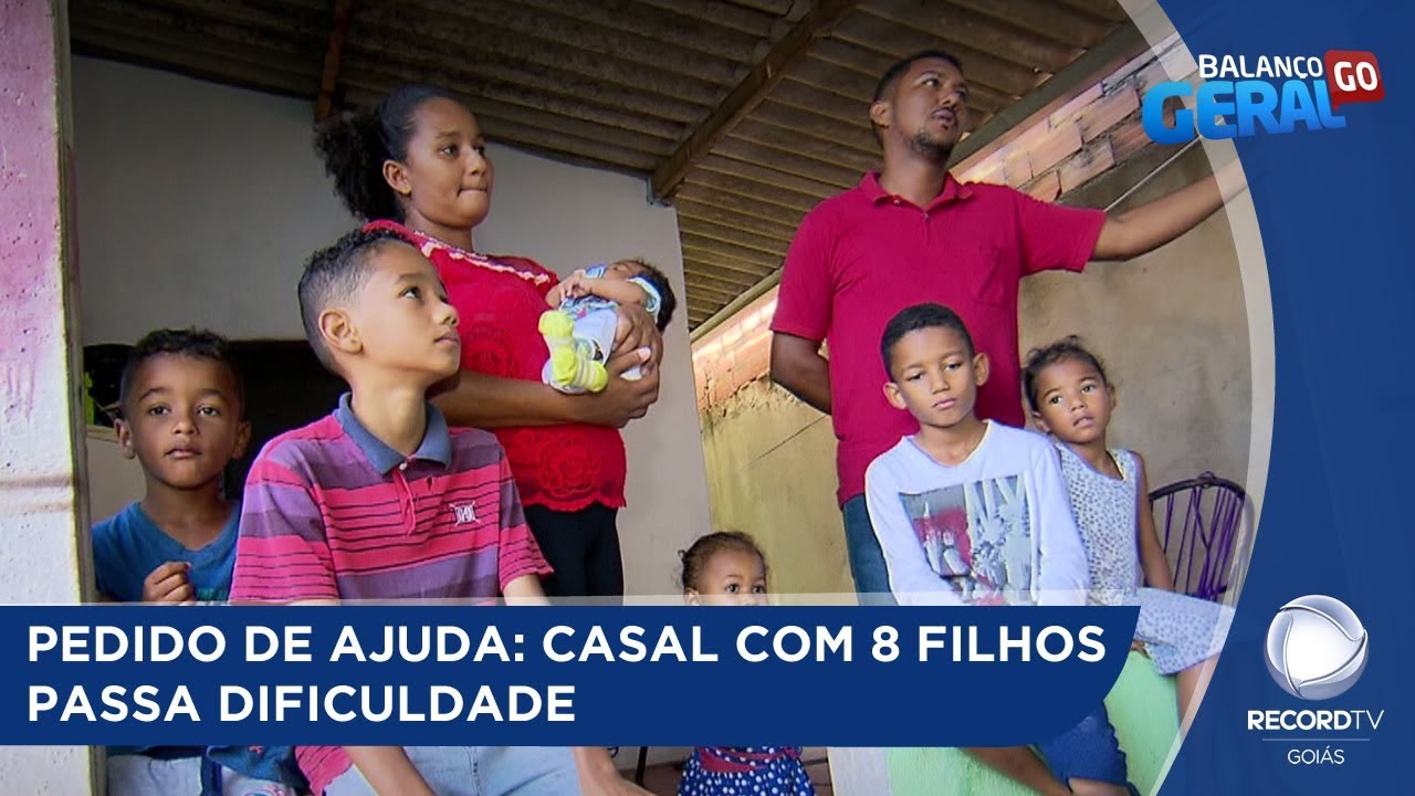 PEDIDO DE AJUDA: CASAL COM 8 FILHOS PASSA DIFICULDADE