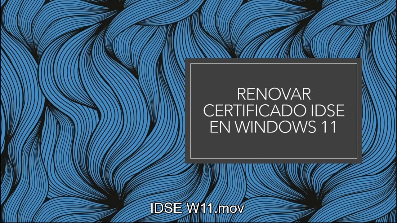 Renovar certificado IDSE en PC con Windows 11