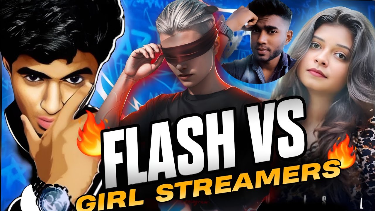 3 Girl's STREAMER'S VS FLASH YT #bgmi SMOOTH+FULL GYRO SCOPE 60FPS#pubg #viral 