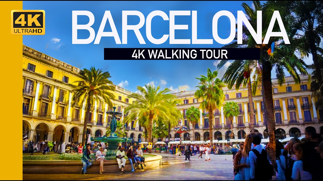 Barcelona Gothic Quarter 4K Walking Tour | No Talking