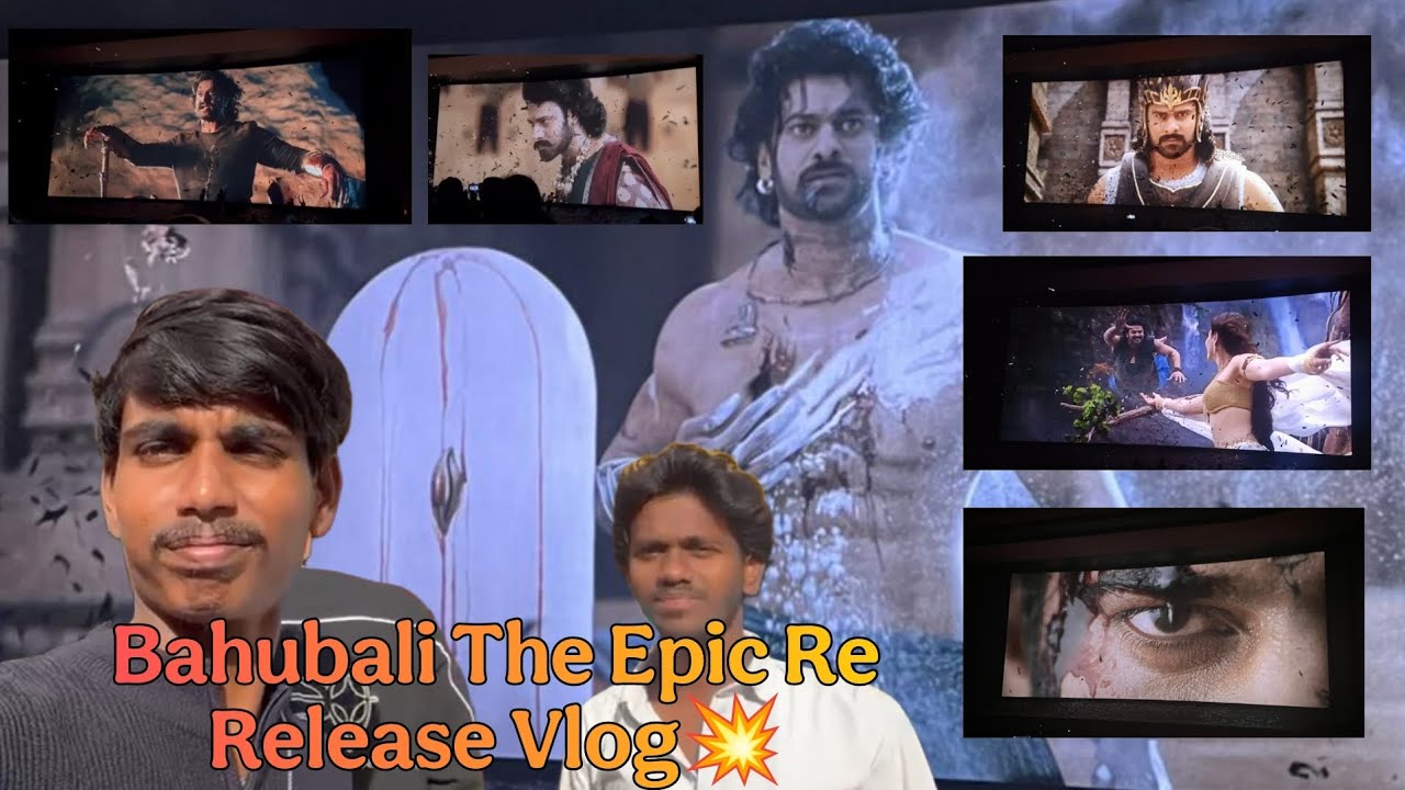 Bahubali The Epic Re Release Racha Vlog💥🛐/Sree Ramulu theatre moosepet🥳/Prabhas/S.S.Rajamouli