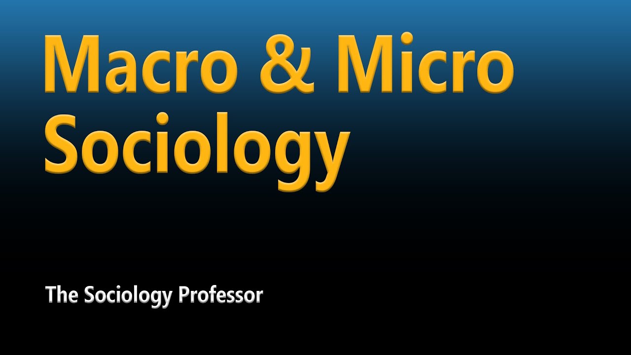 Levels of Analysis: Micro vs. Macro Sociology