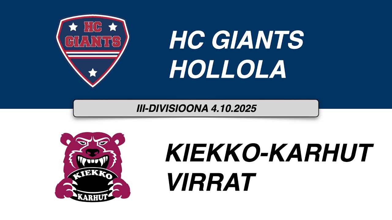 III-Divisioona 4.10.2025: HC Giants vs. Kiekko-Karhut