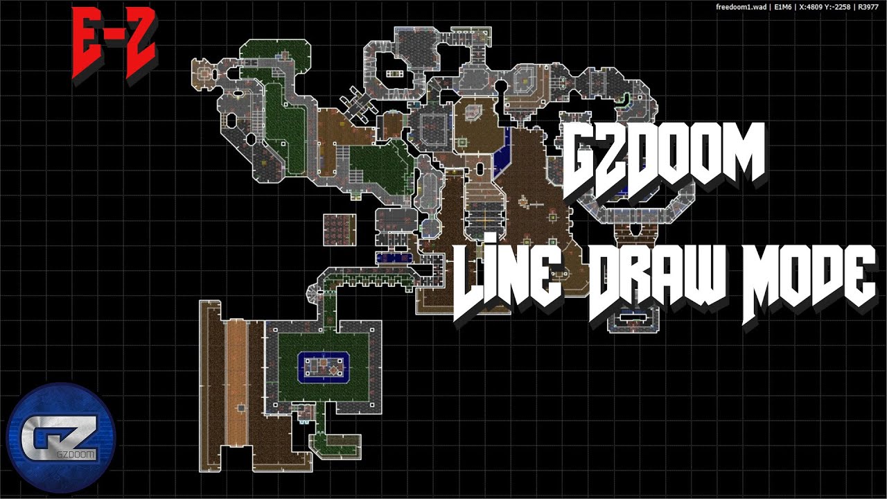 GZDoom Mapping — режим рисования линий — урок 2 | Ultimate Doom Builder (UDB)