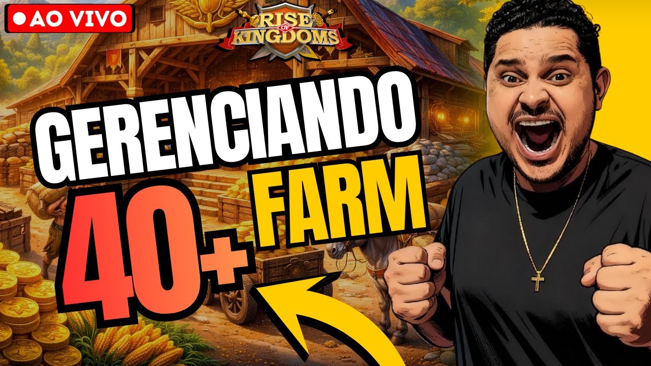 🟡LIVE | CUIDANDO DE 40 FARM INSANIDADE KD #3695 | RISE OF KINGDOMS | MarquesRok