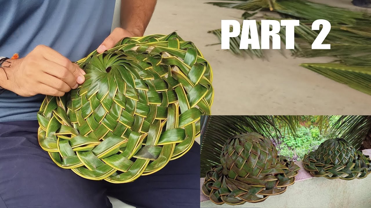 How to make Coconut Leaf Hat | Part 2 - 2