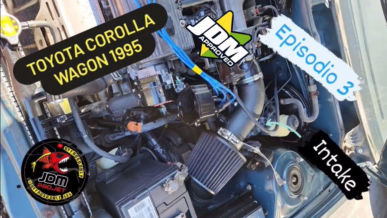 Toyota corolla wagon DX 1995 JDM project , episodio 3 , instalacion intake filtro cónico!!! ✅️ ✅️