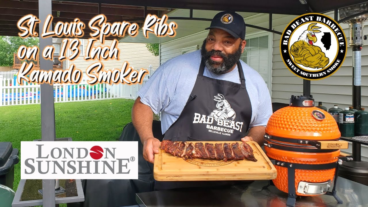 I cooked an entire slab of St. Louis Style Ribs on a 13 inch Kamado Grill