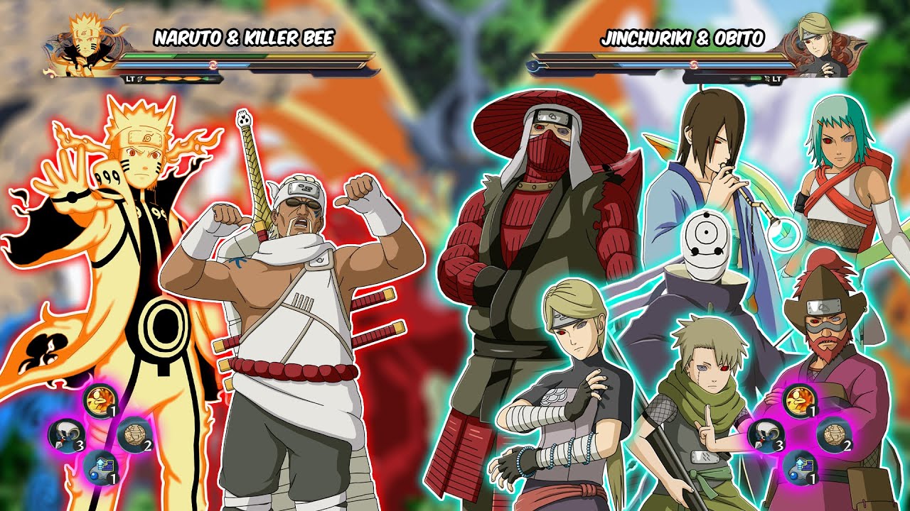 NARUTO & KILLER BEE VS 6 JINCHURIKI, 6 BIJUU & OBITO | Naruto Storm 3 #19
